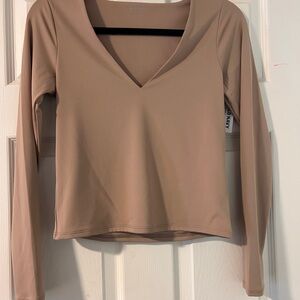 Women's Tan Long Sleeve Top